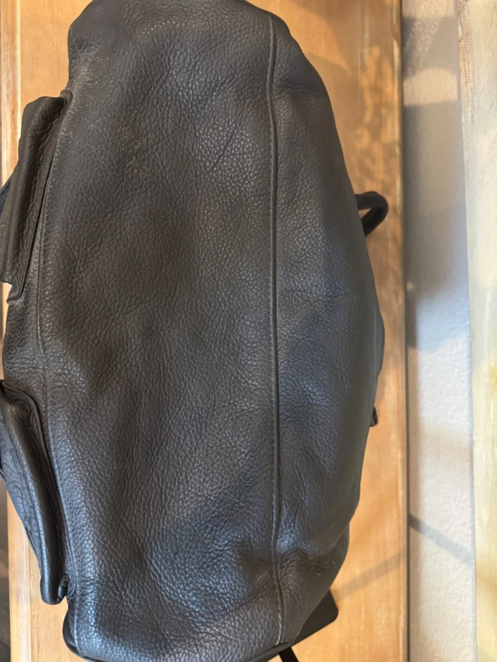 Tylie Malibu Black Pebble Leather Satchel/Tote Bag w/ Dust Bag Y2K